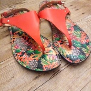 Sam Edelman Greta Thong Orange Sandals